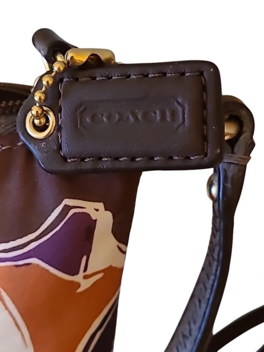 Coach 2011 Ashley Hand-Drawn Scarf Print Swingpack/Crossbody Bag F48055 NWT